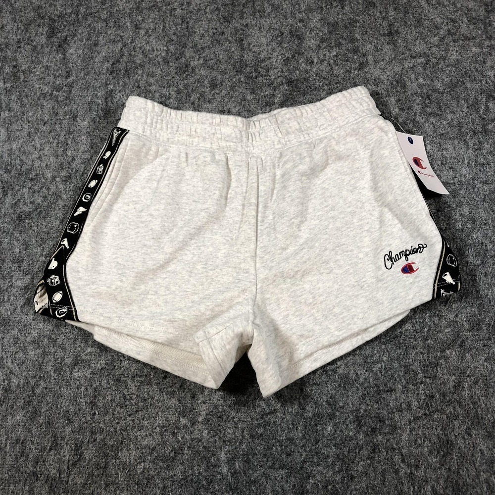 Champion Elective Taping Sweat Shorts Womens Small Ash Heather CPW253SH04022